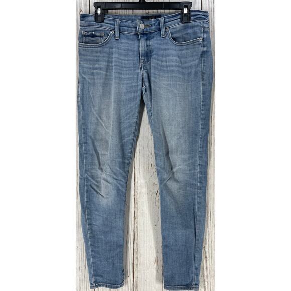 Lucky Brand Jeans Women Size 4 /27  Blue Denim Skinny Mid Rise Preppy - Picture 1 of 8